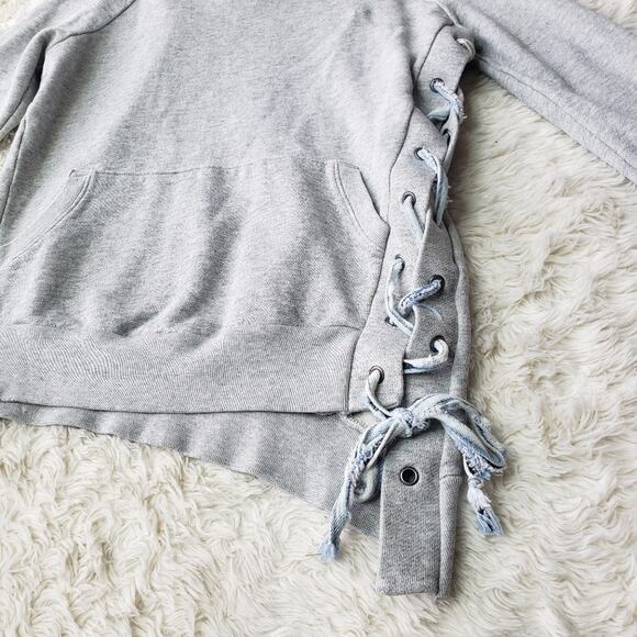 NSF enzo hoodie grey with denim side tie XS - Picture 3 of 7